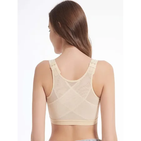 

Solid Front Buckle Sports Bras Breathable Rimless Adjustment Bra Women‘s Lingerie & Underwear