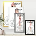 thumbnail image 4 of Designart 'Young Woman With Bicycle' Children's Art Framed Art Print, 4 of 4