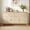 Oak, variant on Spruce & Spring 59" Curved Sideboard Buffet Cabinet with Storage, Modern 3-Door 2-Drawer Credenza for Dining Room Living Room Entryway, Oak