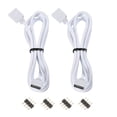 thumbnail image 1 of Unique Bargains 4 Pin 10mm RGB LED Strip Extension Cable 1M Length White 2Pcs, 1 of 5