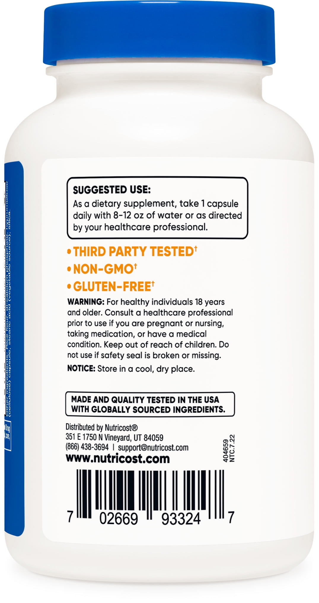 Buy Nutricost Vitamin B Complex 460mg, 120 Capsules with Vitamin C