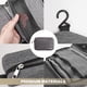 thumbnail image 3 of Bolsa de aseo de 25 x 7 x 13 cm, bolsa de viaje con gancho, bolsa de cosméticos impermeable, bolsa de almacenamiento de viaje gris, 3 of 5