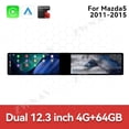 thumbnail image 2 of ZWNAV Dual 12.3 inch Screen Car Radio For Mazda 5 2011-2015 Android GPS Navigation Multimedia Video Player Stereo Receiver Head Unit, 2 of 14