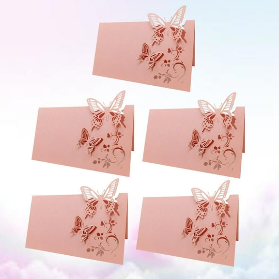 WHAMVOX Pink Wedding Place Cards for Table Name Seat 100pcs 90x120mm Large Size Paper Elegant Decor