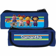 Personalized Sid the Science Kid in Stripes Blue Pencil Case