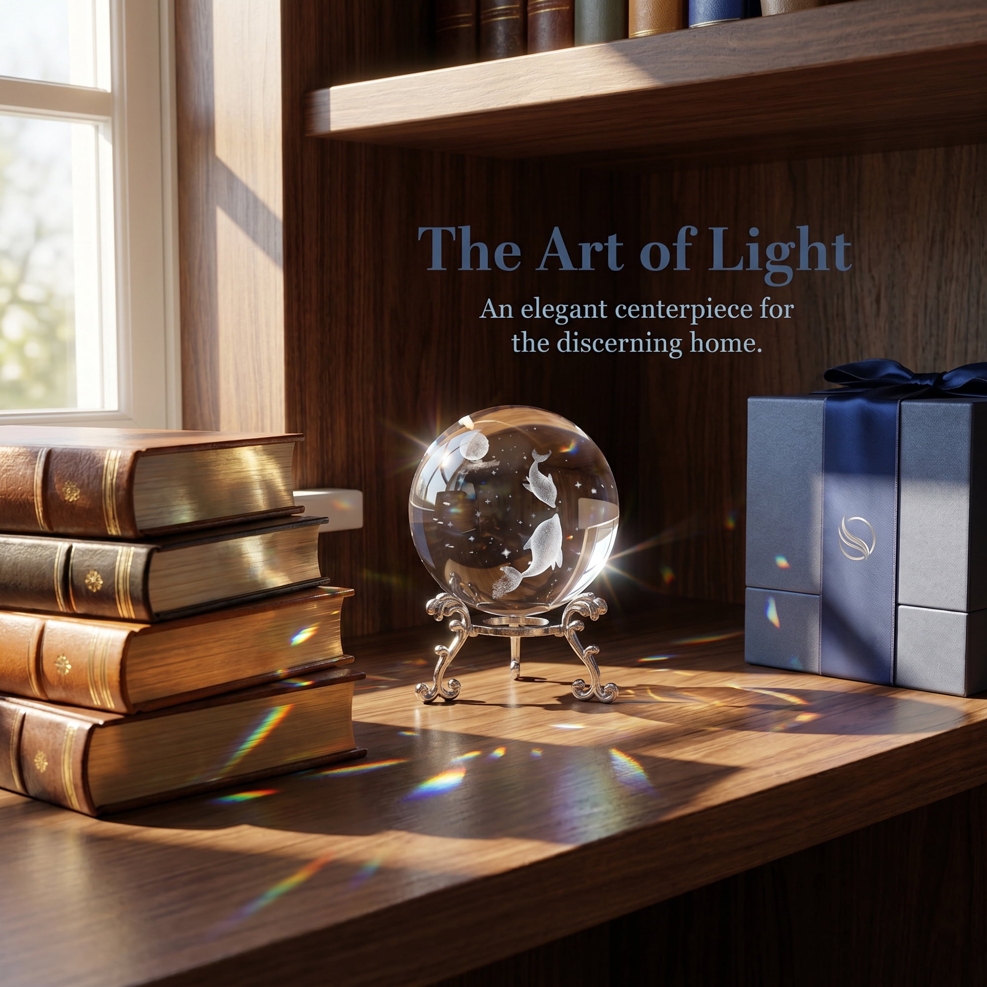 Unique Bargains Crystal Ball Figurine 3D Glass Paperweight with Base Clear Style M