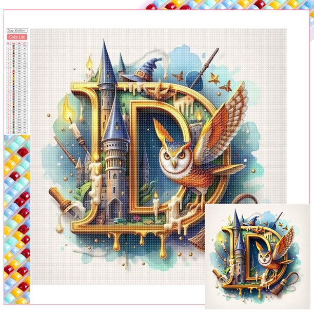 (ZQA4670) (D) Lleno Diamantes Serie Caligrafía Y Pintura Resina Cuadrada 30 * 30 CM Tamaño Del Lienzo 35 * 35 CM