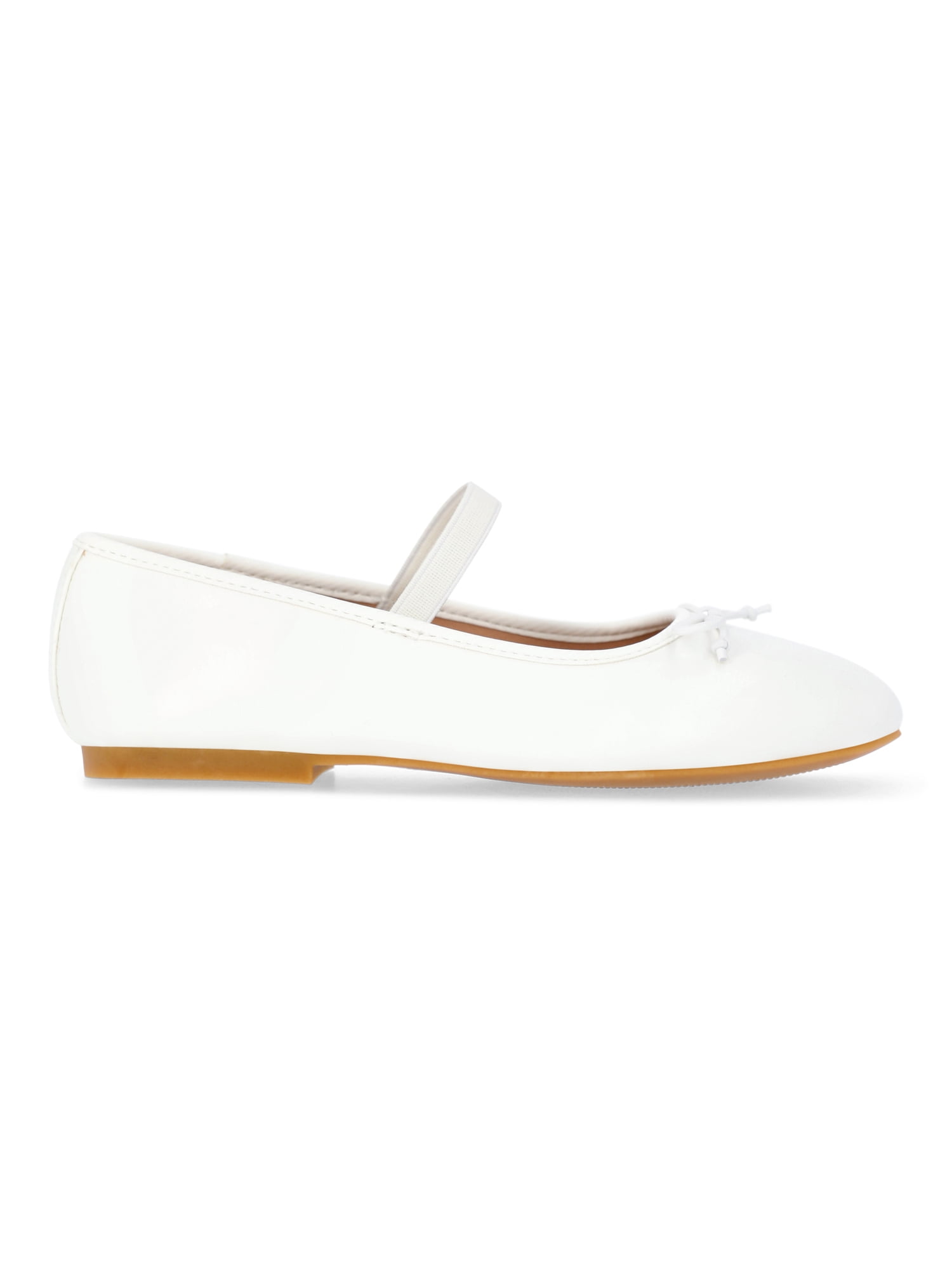 Wonder Nation Girls Bow Ballet Dress Shoes