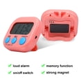 thumbnail image 6 of ZOUYUE 1 Pack Kitchen Timer for Cooking (Battery Included), Magnetic Digital Timers Loud Alarm Kitchen Timers for Cooking, Upgrade Silent Classroom Timer for Kids, Back Stand for Visual Timer(Pink), 6 of 6