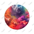 thumbnail image 3 of Colorful Abstract Cloudlike Polyester Universal Spare Wheel Tire Cover Custom Tire-Covers for Trailer RV SUV Truck Camper, 3 of 5