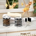 thumbnail image 4 of Yayeee 4 Pack Qtip Holder Bathroom Cotton Swab Canister with Lid Clear Dispenser Set, Dark Sharks, 4 of 6