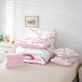 thumbnail image 6 of jejeloiu Pink Cute Bowknot 7-Piece Twin Bedding Sets,Kawaii Bow Tie Bedding Comforter Set,Chic Ribbon Bowtie Sheet Sets For Girls,Microfiber Bedroom Decor Reversible, 6 of 8