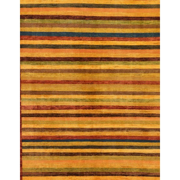 Ahgly Company Machine Washable Indoor Rectangle Abstract Dark Orange Area Rugs, 5' x 7'