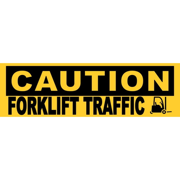 10in x 3in Picture Caution Forklift Traffic Magnet