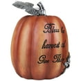 thumbnail image 3 of Northlight Autumn "Bless the Harvest and Give Thanks" Pumpkin Decoration - 10" - Orange, 3 of 8