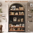thumbnail image 3 of 67" L Shaped Computer Desk with Tall Arched Bookshelf and 3 Storage Drawers, 3 of 7