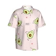 thumbnail image 3 of Xecao Avocado Doing Sport Yoga print Hawaiian shirt - a stylish short-sleeve button-down for men, perfect for casual beach and tropical outings., 3 of 9