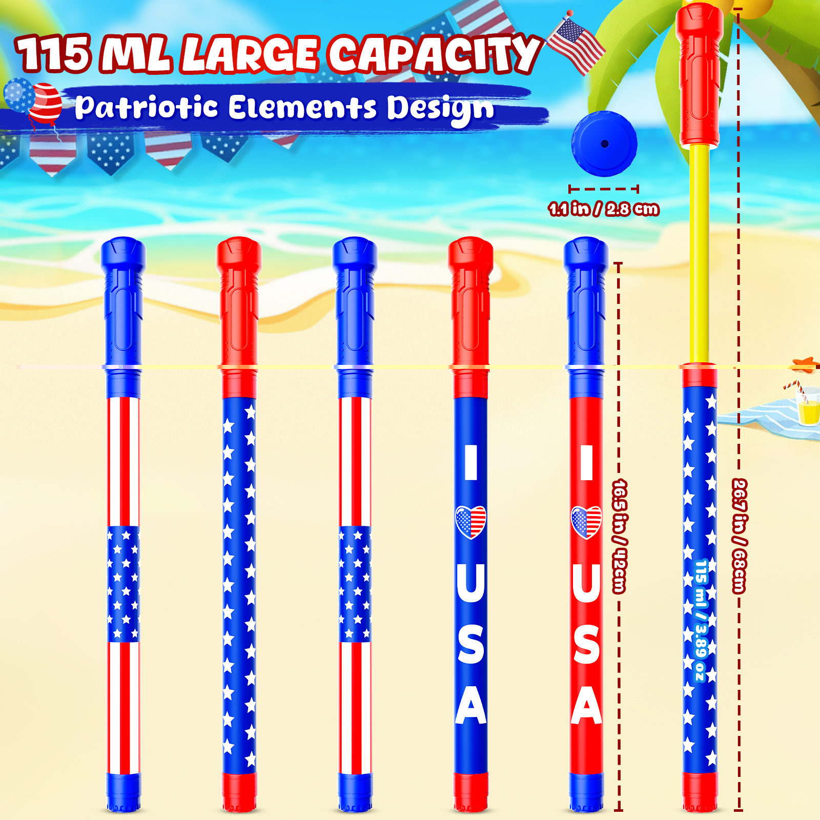 Water Toys - 2026 New  Water Soaker Toy Squirt Water Soaker, Outdoor Water Spray Sprinkler, Swimming Beach Garden Game Toys for Boys and Girls (6 PCS)
