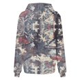 thumbnail image 5 of Camo Sweatshirt for Women Maple Leaf Print Camo Hoodie Long Sleeve Drawstring Fleece Pullover Fall Outfits, 5 of 7