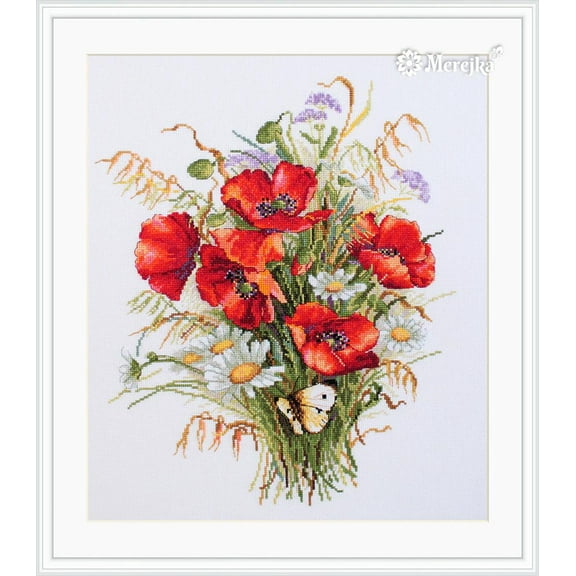 Poppies and Oats K-128 Counted Cross-Stitch Kit