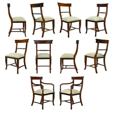 Twist Back Chairs, Set of 10