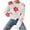 White, variant on Hueook Plus Size Sweaters for Women Yellow Sweater Women Women's Color Blocked Floral Knit Sweater Loose Long Sleeved Round Neck Pullover Sweater Hot Pink S