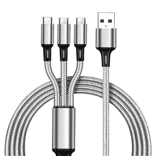Cable Trenzado De Nailon Duradero Con Carga Rápida Usb, Compatible Con Smartphones, Tabletas Y Más.