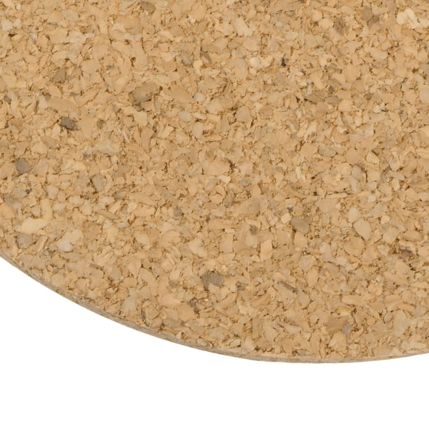 sourcing map Lot de 4 dessous de verre ronds en liège - 20,3 cm - Absorbants et imperméables - Pour pot de jardin ou maison