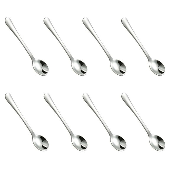 8 PCS Tiny Stainless Steel Spoons for Spices Jars, Mini Size 2.87", Cute Small Stainless Steel Condiment Spoons for Spices, Salt, Sugar, Pepper, Honey, Asanta Fun Little Scoops