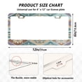 thumbnail image 2 of Aluminum License Plate Frame 2 Pack Car Exterior Accessory Car Tag Holder for Front Rear Plates Cars Decor Intricate Blue Shape, 2 of 7
