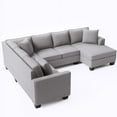 thumbnail image 3 of Harper & Bright Designs Modern Sectional Sofa Upholstered U-shaped Couch with 3 Pillows for Living Room Apartment, 3 of 8