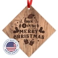 thumbnail image 7 of Soul Décor Christmas Ornaments Tree Decorations, Have A Very Merry Christmas Ornament, Large 3.75" Diamond Metal Ornament, Velvet Pouch Included, 7 of 7