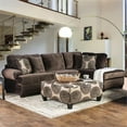 thumbnail image 2 of Furniture of America Sheryl Transitional Microfiber Sectional in Brown, 2 of 5