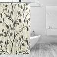 thumbnail image 2 of Yayeee Shower Curtain with Hooks 72"x72" Waterproof Fabric Bathroom Hanging Decor, Leaves Pattern, 2 of 5