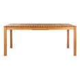thumbnail image 5 of SAFAVIEH Outdoor Collection Marson Expandable Dining Table Natural, 5 of 10