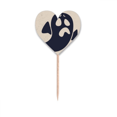 thumbnail image 1 of Halloween un fantasma con una expresión de preocupación Etiqueta del corazón de la bandera del palillo de dientes, 1 of 3