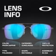 thumbnail image 4 of Oakley OO4124 Gauge 8 Rectangle Shaped Polarized Sunglasses for Men - Includes Official Eyewear Kit - Matte Gunmetal Frame with Prizm Sapphr Iridium Lens, 4 of 6