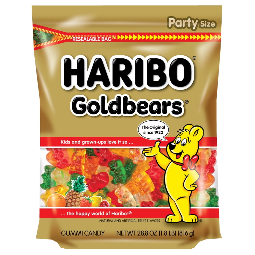 Gummy Candy Variety Bundle with HARIBO Goldbears, NERDS Gummy Clusters and Trolli Sour Brite Crawlers