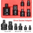 thumbnail image 2 of FlyFlise 6pcs Drive Socket Adaptor Convertisseur Réducteur Air Impact Socket Drive Adaptateur Outils à Main Kit Outils de Réparation, 2 of 5