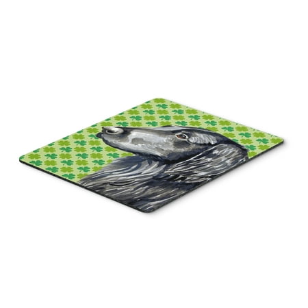 Flat Coated Retriever St. Patrick's Day Shamrock Mouse Pad, Hot Pad or Trivet