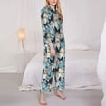 thumbnail image 3 of Sikiie Butterflys Women's Long-Sleeve Shirt and Full-Length Bottom Pajama Set (s-xxl)-Small, 3 of 7