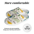 thumbnail image 6 of Daiia Childish Dinosaur Print Women’s Fuzzy Slippers Memory Foam Lightweight House Shoes Cozy Loafer Flannel House Shoes-46/47, 6 of 7