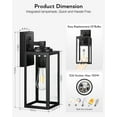 thumbnail image 4 of VIANIS 14.5" Large Outdoor Sconce Lights, Black Dusk to Dawn Outdoor Lighting with Tempered Bubble Glass, Anti-Rust Outside Light Fixtures Wall Mount, Waterproof Front Porch Light for Porch, Garage, 4 of 10