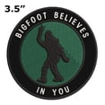 thumbnail image 2 of Bigfoot Believes in You 3.5" Iron On Or Sew On Embroidered Fabric Badge Patch Unexplained Mysteries Iconic Series, 2 of 2
