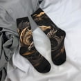 thumbnail image 5 of Pofeuu Vintage Metal Dragon Print Crew Socks, Adult Running Hiking Socks for Youth and Adult, 5 of 6