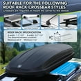 thumbnail image 5 of TROPOW 14 Cubic Feet Rooftop Cargo Box Carrier, Dual-Side Opening, Waterproof Travel Luggage Storage with 165lbs Weight Capacity, Secure Straps & Keys – Black, 5 of 7