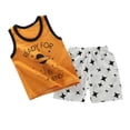thumbnail image 2 of de trabajo para niños, ropa de bebé, chaleco, pantalones cortos, , Nave Espacial Naranja 65, 2 of 6