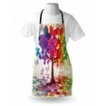 thumbnail image 3 of Abstract Apron Colorful Blooming Spring Season Tree with Butterflies Pastoral Nature Illustration, Unisex Kitchen Bib Apron with Adjustable Neck for Cooking Baking Gardening, Multicolor, by Ambesonne, 3 of 3