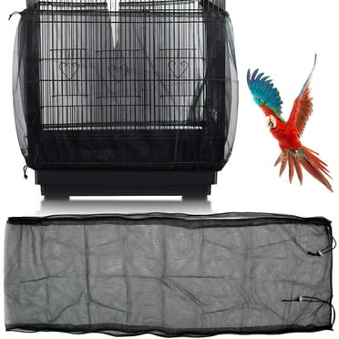 Birdcage Nylon Mesh Net Adjustable Dustproof Seed Catcher Guard Net ...