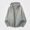 thumbnail image 2 of Babcutegg Mens Zip Up Hooded Knit Cardigan Sweater Loose Fit Long Sleeve Thermal Casual Sweaters for Winter Size L, 2 of 5
